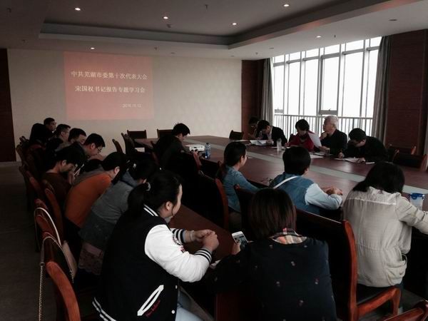 国际经贸学院组织召开中共芜湖市第十次代表大会专题学习会